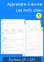 Aperçu - Feuilles d'exercices - Le bon geste - J'écris les mots utiles - Page de couverture