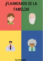 Vista previa - Tarjetas / Manipulativos - Flashcards de la familia en Español - Portada