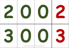 Vorschau - Präsentationen/Tafelbilder - Ziffernkarten bis 1000 (groß, Tafelmaterial) - Seite 1