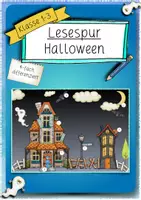 Vorschau - Arbeitsblätter - Lesespur Halloween | Klasse 1-3 | Wörter & Sätze lesen - Deckblatt