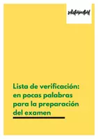 Vista previa - Hojas de trabajo - Lista de verificación en pocas palabras para la preparación del examen (tarea de presentación) - hoja de trabajo - página 3