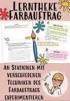 Vorschau - Arbeitsblätter - Lerntheke Farbauftrag - Deckblatt