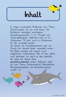 Vorschau - Aufgabenkarten - Zahlenvergleich - größer/kleiner/gleich - Klettkarten - Seite 1