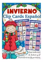 Vorschau - Aufgabenkarten - INVIERNO Spanisch Klammerkarten (Winter) - Deckblatt