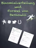 Vorschau - Arbeitsblätter - Binomialverteilung und Formel von Bernoulli (mit Lernvideo) - Deckblatt