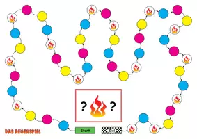 Vorschau - Spiele - Feuer / Feuerwehr: Quizspiel (Brettspiel) - Sachunterricht - Kl. 3/4 - Seite 1