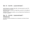 Vorschau - Fördermaterial/Inklusion - 5 Schritt Lesemethode Hilfefächer - Deckblatt