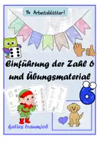 Vorschau - Arbeitsblätter - Einführung der Zahl 6 mittels Geschichte - Deckblatt