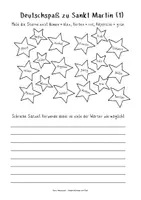 Vorschau - Arbeitsblätter - Deutschspaß zu Sankt Martin (Klassen 2 und 3) - Seite 1