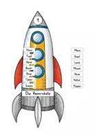 Vorschau - Arbeitsblätter - Die Reimrakete (Reim-Übung für den Anfangsunterricht) - Seite 1