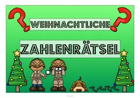 Vorschau - Arbeitsblätter - Weihnachtliches Zahlenrätsel Gleichung ZR10 Addition - Deckblatt