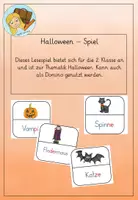 Vorschau - Spiele - Lesespiel - Halloween / Domino - Deckblatt