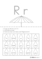 Vorschau - Arbeitsblätter - Deutsch: R r erkennen - Regen - Seite 1