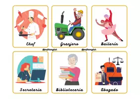 Vista previa - Tarjetas / Manipulativos - ¡Flashcards de los trabajos en Español! - página 3