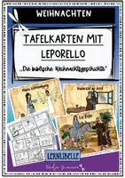 Vorschau - Arbeitsblätter - Tafelkarten und Leporello zur biblischen Weihnachtsgeschichte - Grundschule Weihnachten - Deckblatt