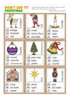 Vorschau - Aufgabenkarten - Christmas Don't say it Englisch - Seite 1