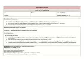 Vorschau - Lehrpläne/Lehrermaterial - Sequenzplanung/ Reihenplanung: Wörter mit ä & äu (Klasse 3-4) - Seite 1