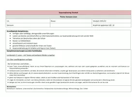 Vorschau - Lehrpläne/Lehrermaterial - Sequenzplanung/ Reihenplanung: genaues Lesen (Klasse 3-4) - Seite 1