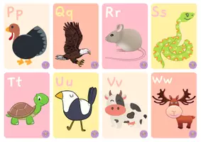 Vista previa - Tarjetas / Manipulativos - Abecedario de animales dinámico - página 2