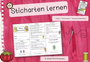 Vorschau - Mal- und Bastelvorlagen - Stichartenheftchen_Mein Stichartenheft - Deckblatt