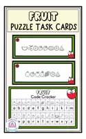 Vorschau - Aufgabenkarten - Fruit Vocabulary - Puzzle Task Cards - Deckblatt