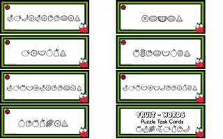 Vorschau - Aufgabenkarten - Fruit Vocabulary - Puzzle Task Cards - Seite 2