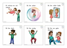 Vorschau - Mal- und Bastelvorlagen - 24 Affirmationen Karten Werte "Ich bin" Adventskalender - Seite 2