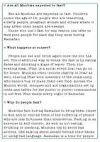 Aperçu - Feuilles d'exercices - Ramadan Worksheets: Quiz, Match the definition, define true or false / Feuilles de travail du Ramadan : quiz, correspondre à la définition, définir vrai ou faux - Page 3