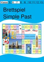 Vorschau - Spiele - Board Game / Brettspiel zum Simple Past für die 6. / 7. Klasse - Mit Anleitung und Lösungen als PDF - Deckblatt