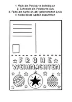 Vorschau - Mal- und Bastelvorlagen - Weihnachts-Karten 🎅🏼Postkarten zum Ausmalen & Verschenken - Seite 1