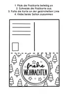 Vorschau - Mal- und Bastelvorlagen - Weihnachts-Karten 🎅🏼Postkarten zum Ausmalen & Verschenken - Seite 2