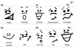 Vorschau - Mal- und Bastelvorlagen - mood face - Gesichtsausdrücke bei Gefühlen - Seite 3