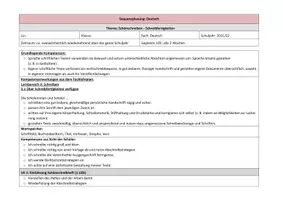 Vorschau - Lehrpläne/Lehrermaterial - Sequenzplanung/ Reihenplanung: Schönschreiben (Klasse 3) - Seite 1
