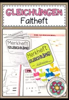 Vorschau - Mal- und Bastelvorlagen - GLEICHUNGEN - Faltheft - Deckblatt