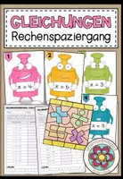 Vorschau - Arbeitsblätter - GLEICHUNGEN - Rechenspaziergang - Deckblatt
