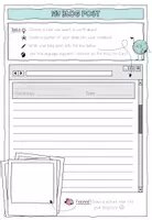 Vorschau - Arbeitsblätter - Worksheet: Write a Blog Post - Seite 1