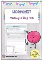 Vorschau - Arbeitsblätter - Worksheet: Write a Blog Post - Deckblatt