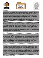 Vorschau - Arbeitsblätter - Ermittlung Wortarten Verb Krimi Kriminalgeschichte Lesen Leseverständnis - Seite 3