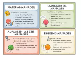 Vorschau - Merkblätter - Managerkarten Rollenkarten Gruppenarbeit - Deckblatt