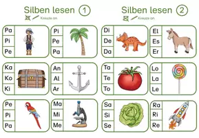 Vorschau - Stationenlernen - Erstes Lesen - Silben lesen Klassse 1 - Seite 3