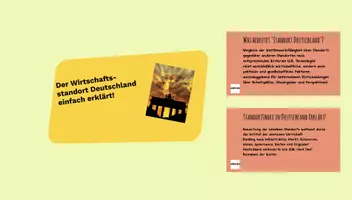 Vorschau - Präsentationen/Tafelbilder - Präsentation: Wirtschaftsstandort Deutschland - Stundenentwurf / Lehrermaterial - Seite 1