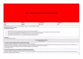 Vorschau - Stundenentwürfe - Sequenzplanung/ Reihenplanung: Lesestrategie - Bilder und Überschriften betrachten (Klasse 2) - Seite 1