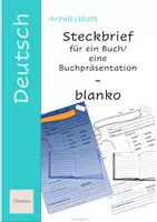 Vorschau - Arbeitsblätter - Steckbrief - blanko- Buchpräsentation (pdf,pptx) - Deckblatt