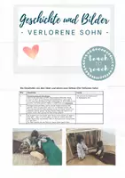 Vorschau - Stundenentwürfe - Geschichte und Bilder Gleichnis Der Vater und seine zwei Söhne oder der Verlorene Sohn - Deckblatt