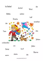 Vorschau - Stationenlernen - Thematische Wörtersammlung HERBST - Seite 2