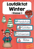 Vorschau - Arbeitsblätter - Laufdiktat/ Schleichdiktat Winter 1. Klasse - Deckblatt