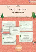 Vorschau - Unterrichtsreihen - Die Bremer Stadtmusikanten: Körperhaltung - Deckblatt