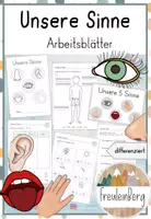 Vorschau - Arbeitsblätter - Unsere fünf Sinne - Differenzierte Arbeitsblätter - Klasse 1 & 2 - Deckblatt