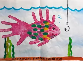 Vorschau - Mal- und Bastelvorlagen - Kunst: Der magische Fingerflossenfisch (Mein Handabdruck) - Seite 2