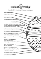 Vorschau - Mal- und Bastelvorlagen - Du bist "Ei"nmalig. Ein besonderes Osterei zum Anmalen - Seite 1